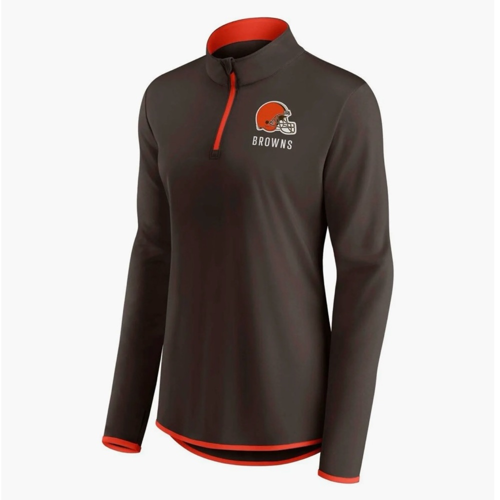 Fanatics Cleveland Browns Womens  1/4 Zip Long Sleeve Pullover Size‎ 2X